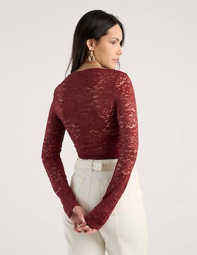 Blusa Topshop manga larga para mujer