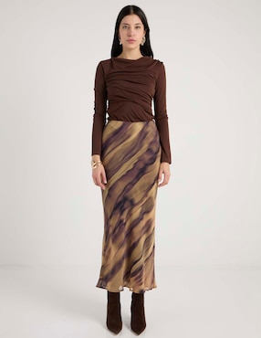Falda larga Topshop a la cintura