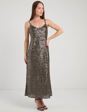 Vestido midi de fiesta The Are escote V