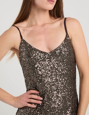 Vestido midi de fiesta The Are escote V