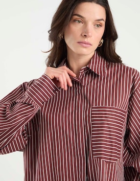 Camisa Petal + Pup de algodón manga larga para mujer