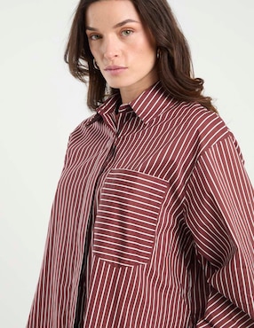 Camisa Petal + Pup de algodón manga larga para mujer