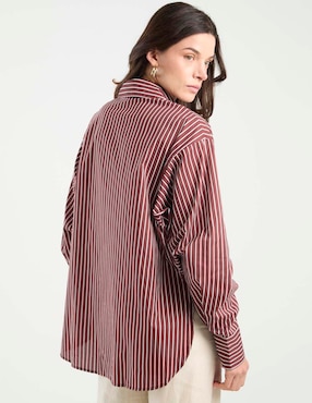 Camisa Petal + Pup de algodón manga larga para mujer