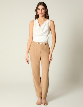Pantalón chino Studio F straight para mujer