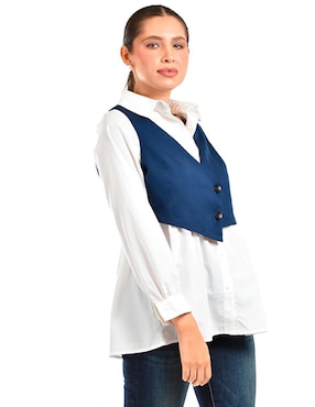 Blusa Roman Fashion manga larga para mujer