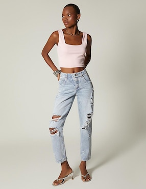Jeans boyfriend Studio F D&S Denim Ice para mujer