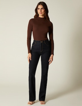 Jeans bota Studio F corte cintura para mujer