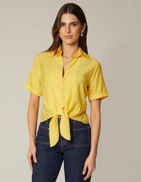 Blusa Studio F manga corta para mujer