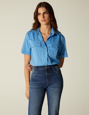 Blusa Studio F manga corta para mujer