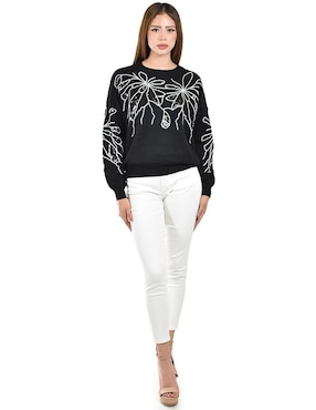 Suéter Roman Fashion cuello redondo para mujer