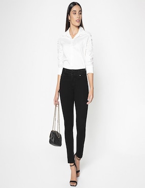 Jeans skinny Studio F corte cintura para mujer