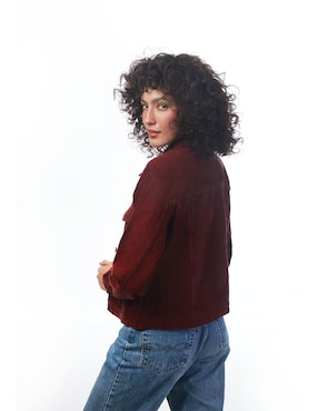 Chamarra denim Indicum Denim de mezclilla para mujer