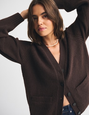 Suéter Abercrombie cuello V para mujer