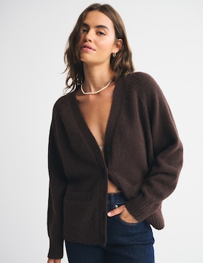 Suéter Abercrombie cuello V para mujer