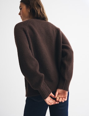 Suéter Abercrombie cuello V para mujer