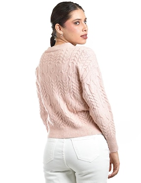 Suéter Roman Fashion cuello V para mujer