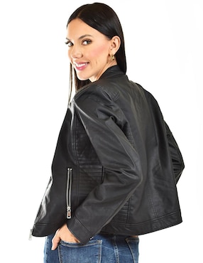 Chamarra casual Roman Fashion impermeable para mujer
