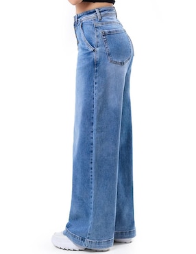 Jeans baggy Roman Fashion corte cintura alta para mujer