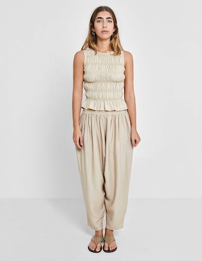 Pantalón coulotte Naelle amplio para mujer