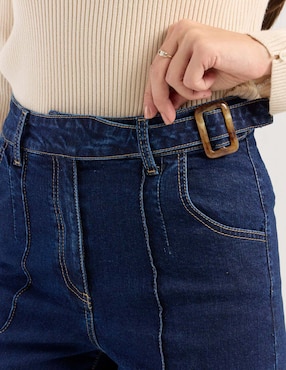 Jeans relaxed straight Petite Studio para mujer