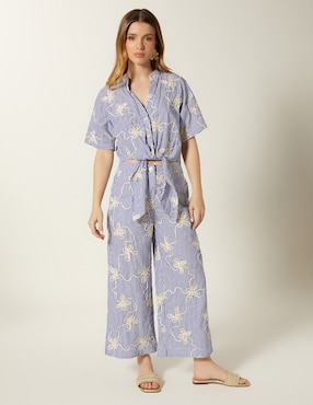 Pantalón capri Studio F amplio para mujer