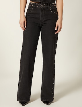 Jeans boot Studio F Denim Black Scratches para mujer