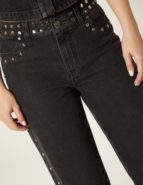Jeans boot Studio F Denim Black Scratches para mujer