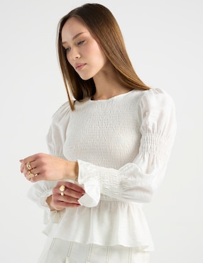 Blusa Map manga larga para mujer