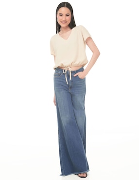 Blusa Lvyou manga corta para mujer
