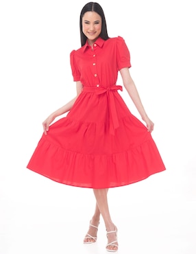 Vestido midi casual Lvyou para mujer