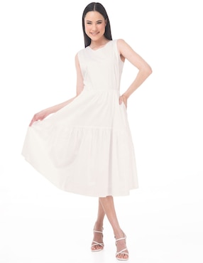 Vestido midi casual Lvyou para mujer