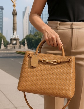 Bolsa satchel Yoiko Terra de cuero para mujer