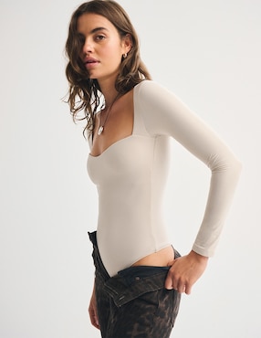 Body Abercrombie & Fitch cuello cuadrado para mujer