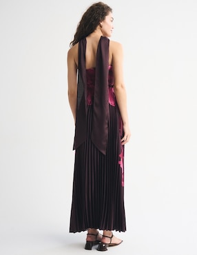 Vestido maxi fiesta Abercrombie & Fitch escote corazon