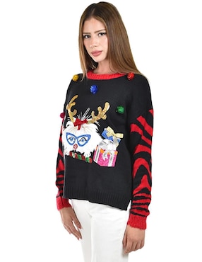 Suéter Roman Fashion cuello redondo para mujer