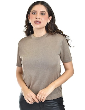 Blusa Roman Fashion manga corta para mujer