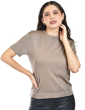 Blusa Roman Fashion manga corta para mujer