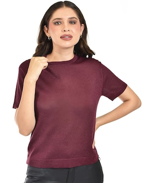 Blusa Roman Fashion manga corta para mujer