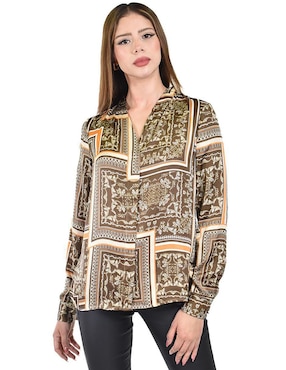 Blusa Roman Fashion manga larga para mujer