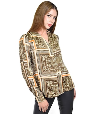 Blusa Roman Fashion manga larga para mujer