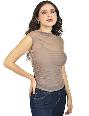 Blusa Roman Fashion sin manga para mujer