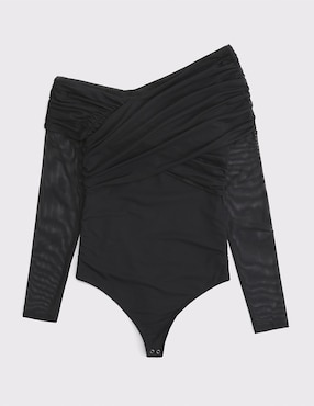 Body Abercrombie & Fitch cuello asimétrico escote bardot para mujer