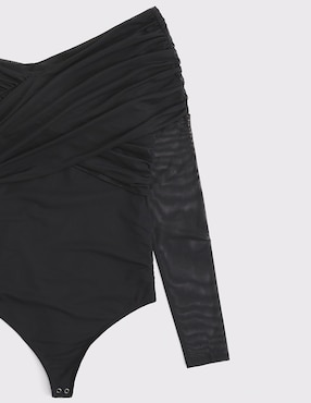 Body Abercrombie & Fitch cuello asimétrico escote bardot para mujer