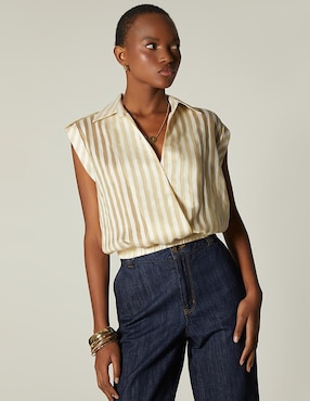 Blusa Studio F Sisa manga cap para mujer