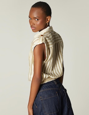 Blusa Studio F Sisa manga cap para mujer