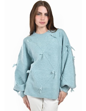 Suéter Roman Fashion cuello redondo para mujer