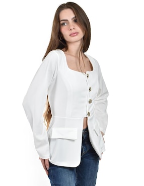 Blusa Roman Fashion manga larga para mujer