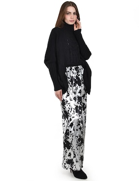 Falda larga Roman Fashion cintura alta