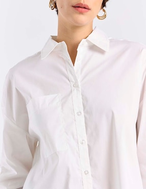 Camisa Map de algodón manga larga para mujer
