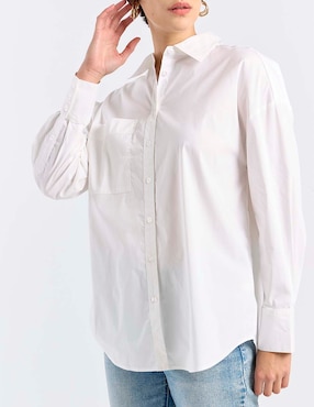 Camisa Map de algodón manga larga para mujer